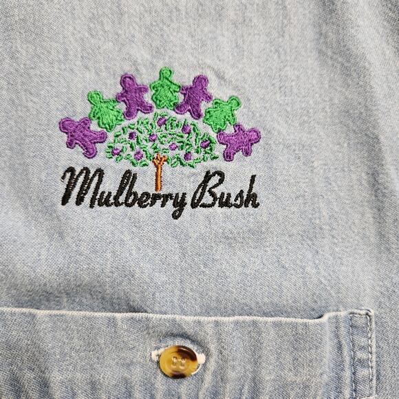 Cobra Chambray Denim Shirt Mens Button Down 100% Cotton Mulberry Bush Graphic - Picture 3 of 10